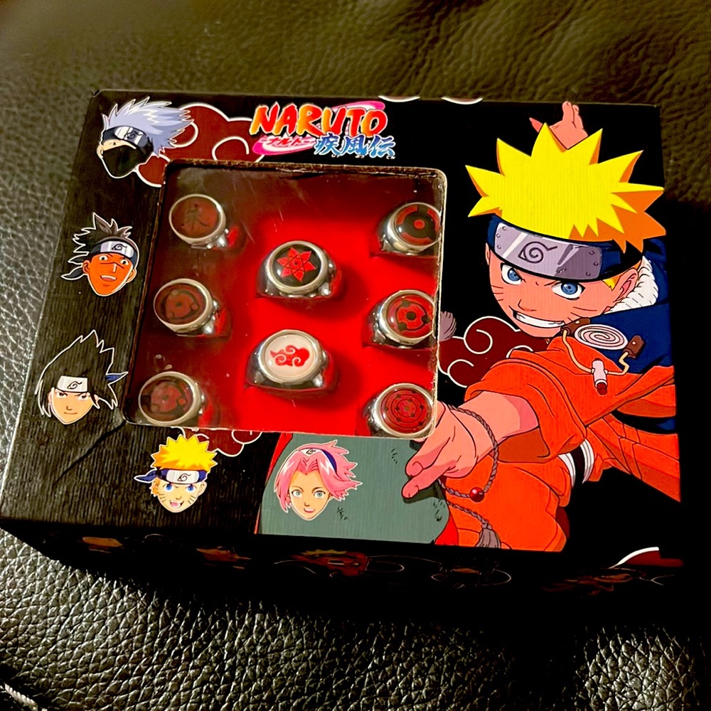 Anime Akatsuki Rings Cosplay Rings Toy Set of 8pcs